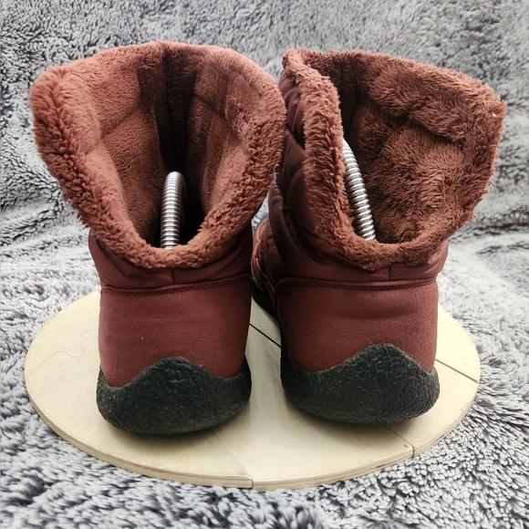 Keen Howser Fold Down Burgundy Lined Winter Snow Ankle Boots Women's Size 11 - Picture 7 of 9